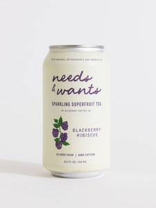Needs & Wants Sparkling Superfruit Tea - Blackberry Hibiscus