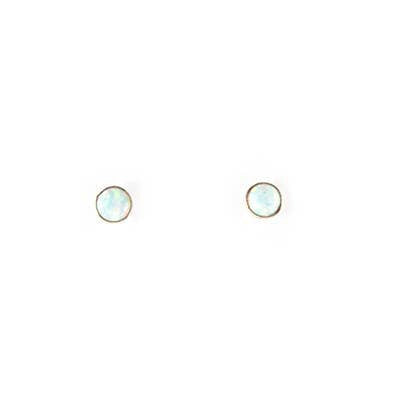 Opal Small Stud Earrings Goldfill