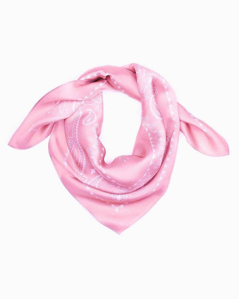 Pink Western Silk Scarf