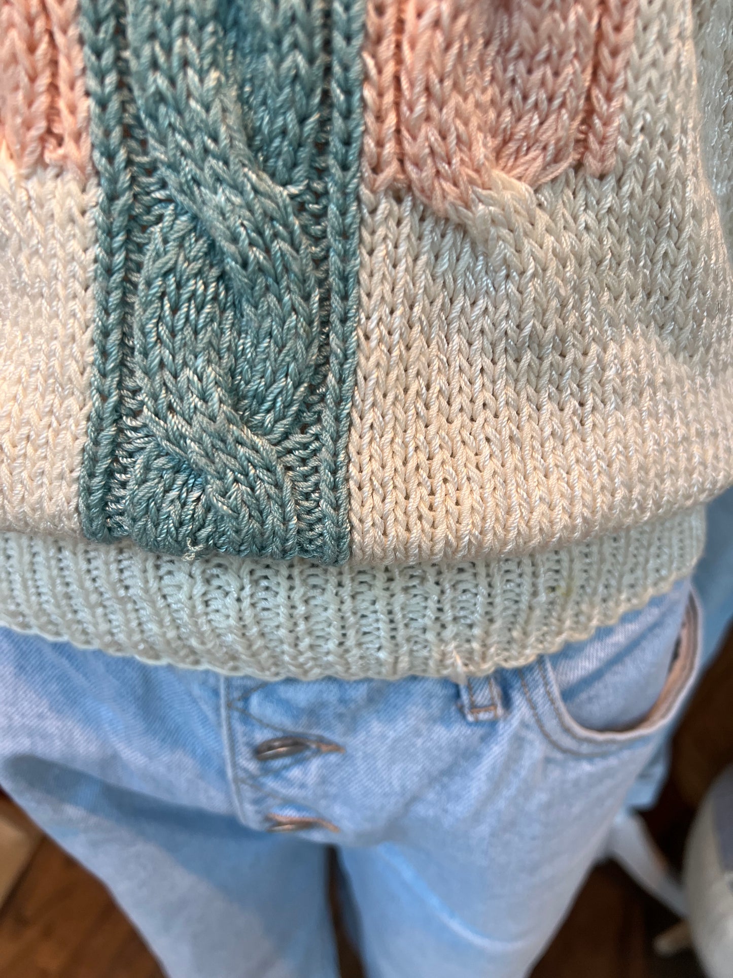 80s vintage sweater #1 - vertical cable stripes