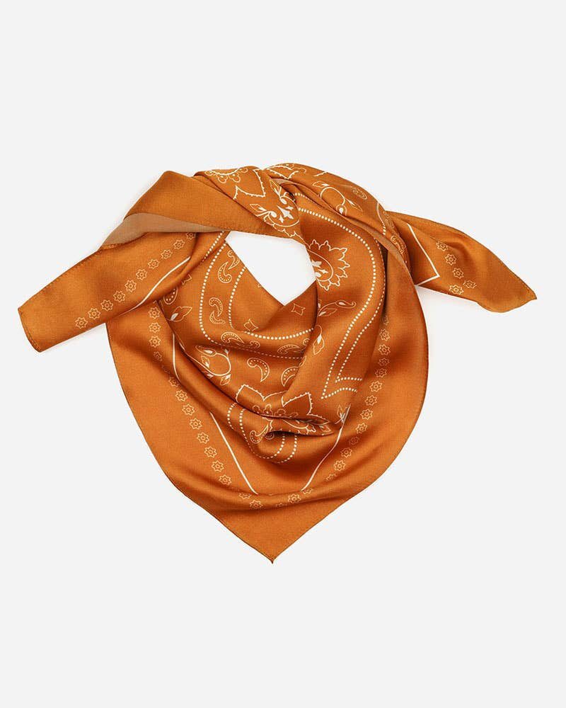 Orange Sienna 100% Silk Scarf